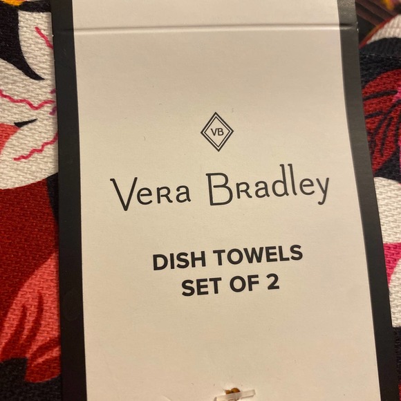 Vera Bradley Dish Towels Rosa floral set/2 - Picture 2 of 3